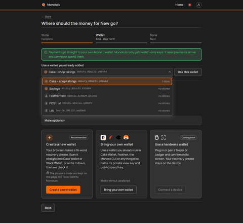 Networks new store picker, Desktop, dark