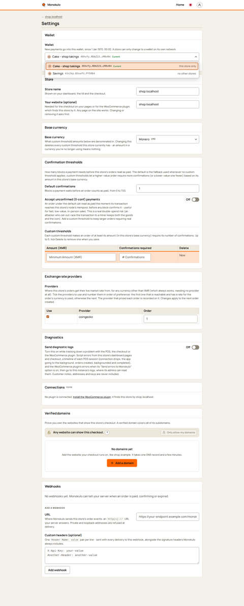 Networks change picker, Desktop, light
