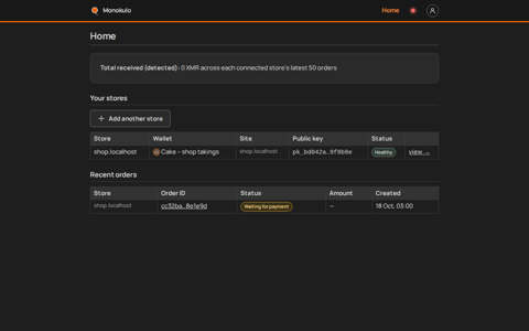 Networks dashboard, Desktop, dark