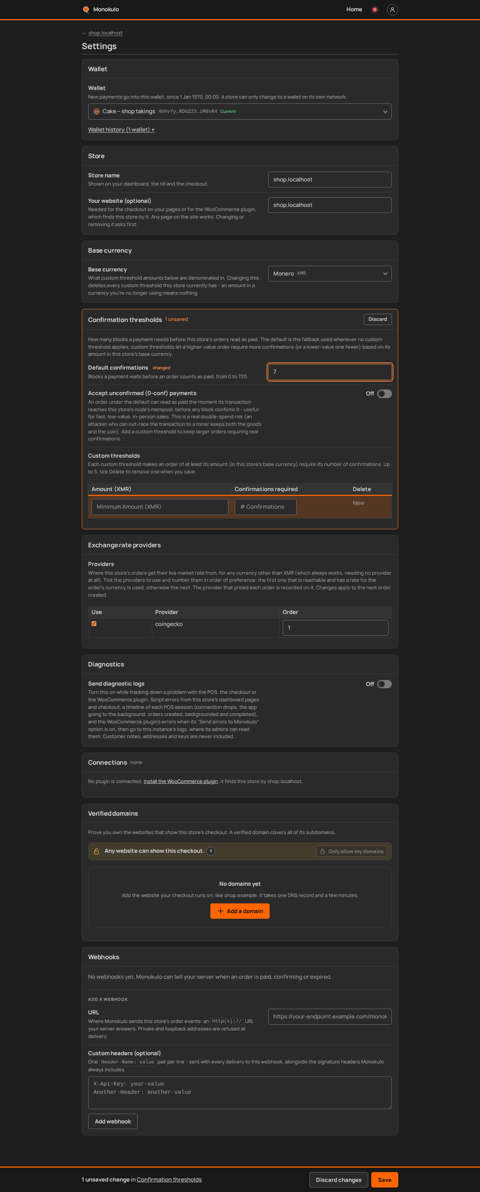 Store settings dirty, Desktop, dark