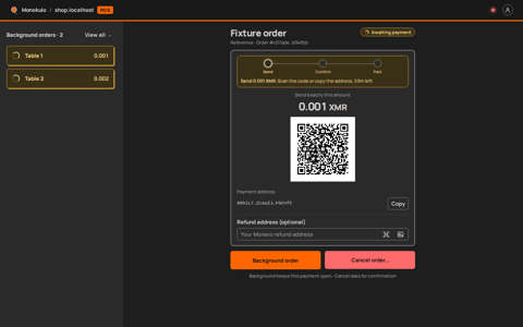 Tablet payment, Desktop, dark