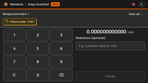 Narrow keypad, As rendered, dark