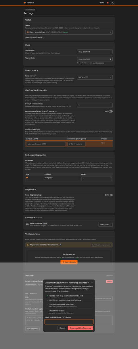 Store site disconnect ready, Desktop, dark