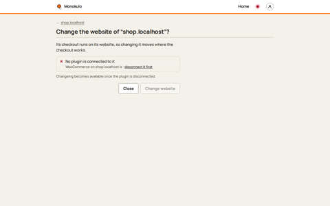 Store site change blocked page, Desktop, light