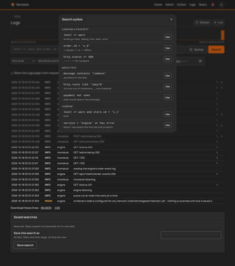 Syntax dialog, Desktop, dark