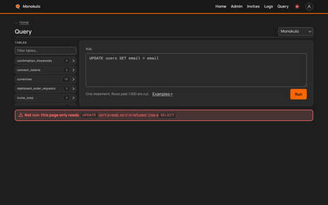 Query refused, Desktop, dark