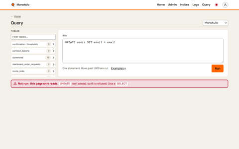 Query refused, Desktop, light
