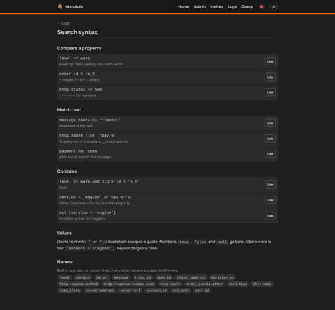Syntax page, Desktop, dark
