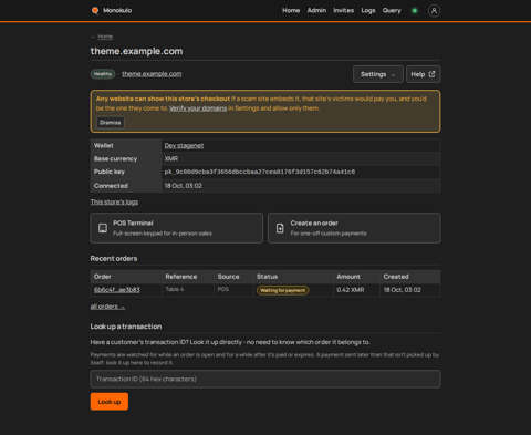 Store page, Desktop, dark
